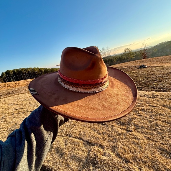 Brown Suede Cowboy Hat - Picture 6 of 8